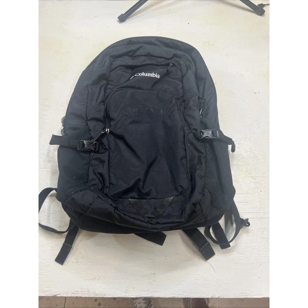 Columbia Black Polyester Backpack Laptop Sleeve 3 Compartments